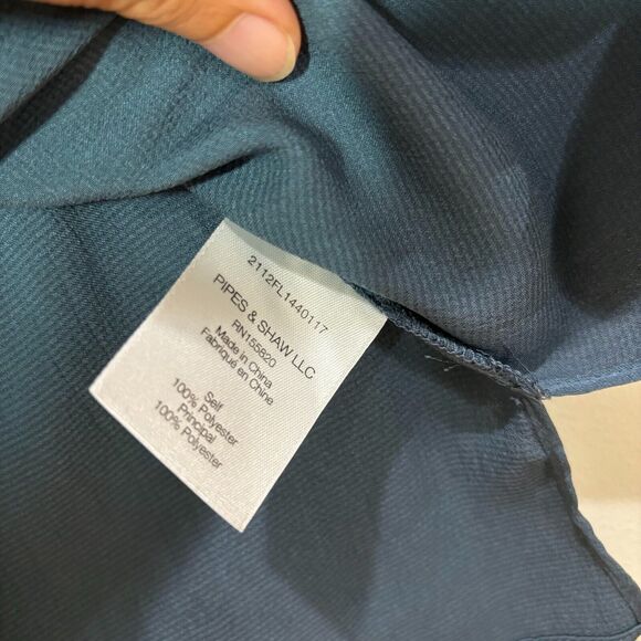 Veronica Beard Mandell Blue Ruffle Satin Top Sz 2 Romantic Victorian Gothic - Picture 8 of 13